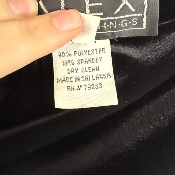 Womens 6 Black Velvet Maxi Skirt Slit Elastic‎ Holiday Party Goth Fairy Grunge - Picture 4 of 11